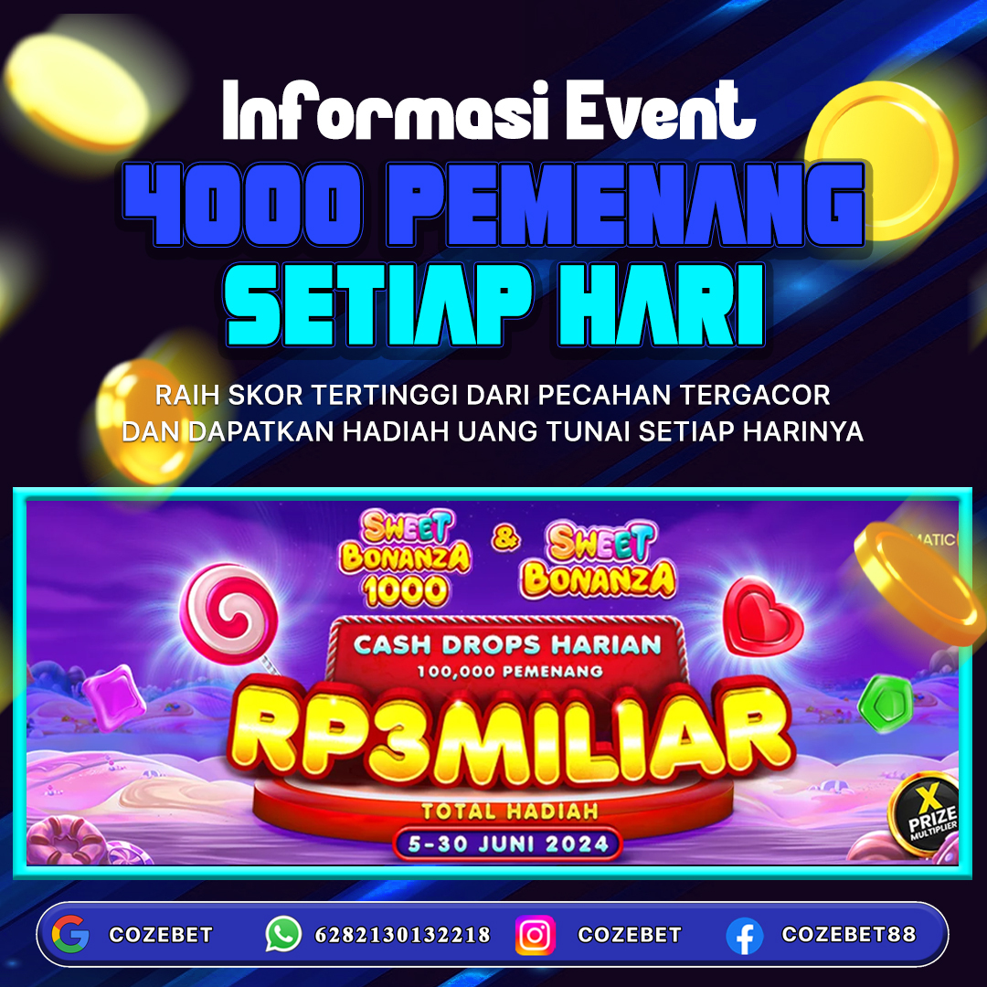 Cozebet >> Terpercaya Tinggi Ini Hari Tergacor Dengan Slot Jackpot Rtp